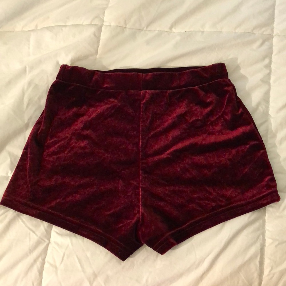 Velvet short shorts 🌹